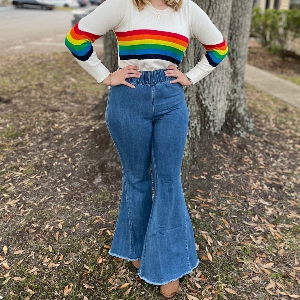 *new* Elastic Waist Bell Bottoms